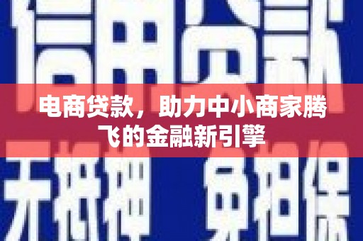 池上电商贷款，助力中小商家腾飞的金融新引擎