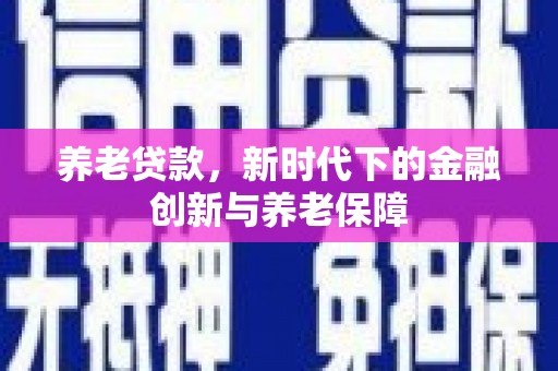 池上养老贷款，新时代下的金融创新与养老保障