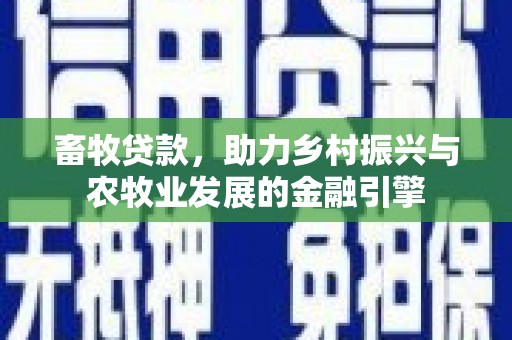 池上畜牧贷款，助力乡村振兴与农牧业发展的金融引擎