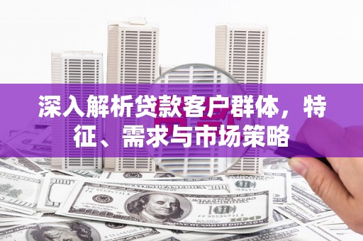 池上深入解析贷款客户群体，特征、需求与市场策略