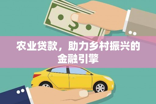池上农业贷款，助力乡村振兴的金融引擎