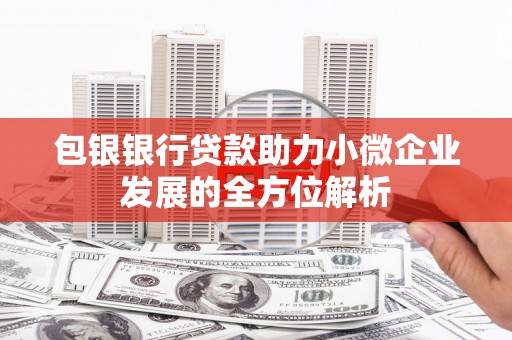 池上包银银行贷款助力小微企业发展的全方位解析