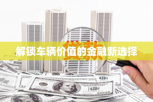 池上解锁车辆价值的金融新选择