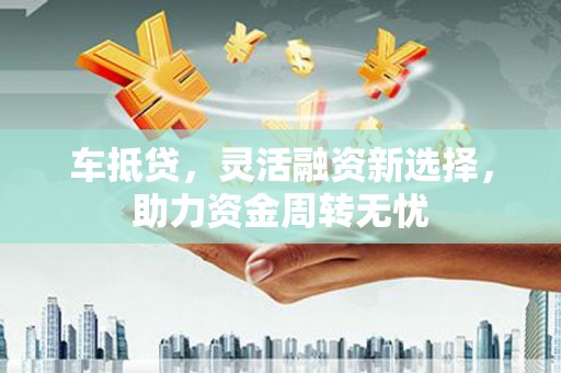 池上车抵贷，灵活融资新选择，助力资金周转无忧