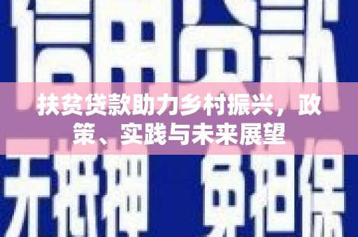 池上扶贫贷款助力乡村振兴，政策、实践与未来展望