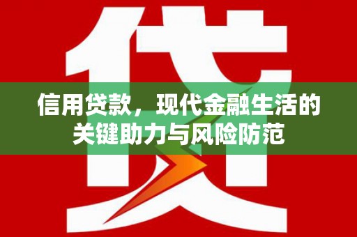 池上信用贷款，现代金融生活的关键助力与风险防范