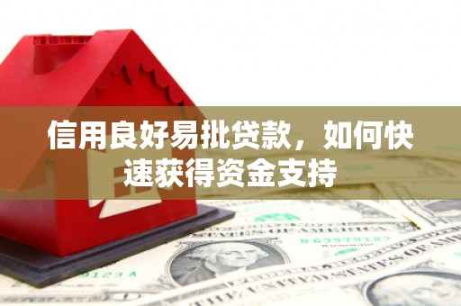 池上信用良好易批贷款，如何快速获得资金支持