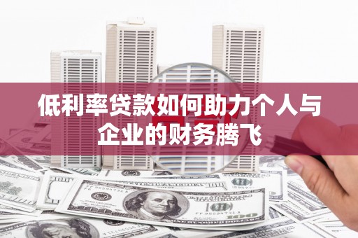 池上低利率贷款如何助力个人与企业的财务腾飞
