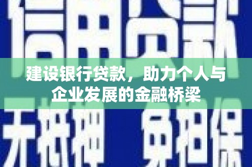 池上建设银行贷款，助力个人与企业发展的金融桥梁