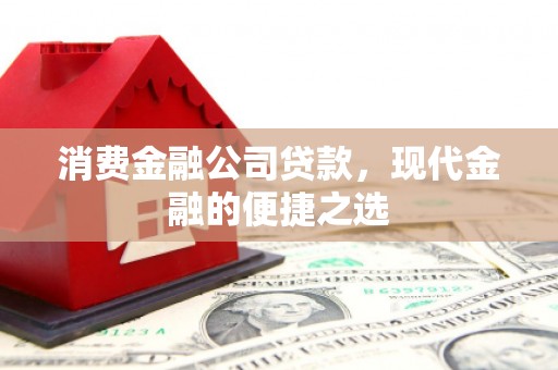 池上消费金融公司贷款，现代金融的便捷之选