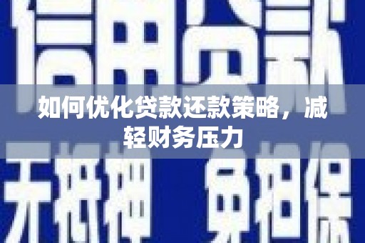池上如何优化贷款还款策略，减轻财务压力