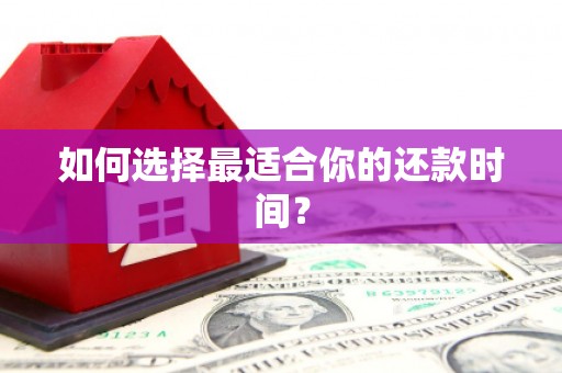 池上如何选择最适合你的还款时间？