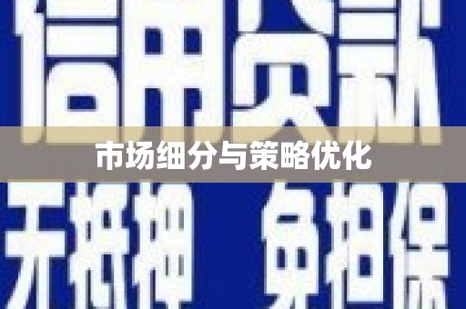 池上市场细分与策略优化